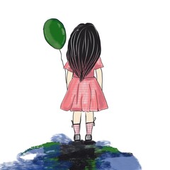 child playing with water