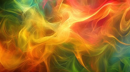 An organic abstract background with bright, natural hues blending seamlessly into smooth gradients, forming lively and dynamic visual patterns.