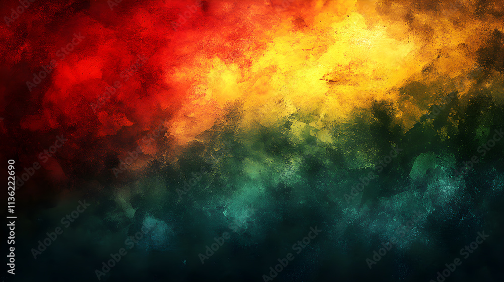 Aufkleber abstract grunge background that is not smooth and uses colors in a reggae style.