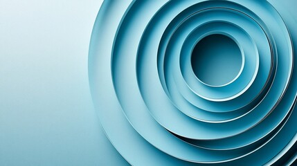 Fototapeta premium Abstract blue concentric circles background.