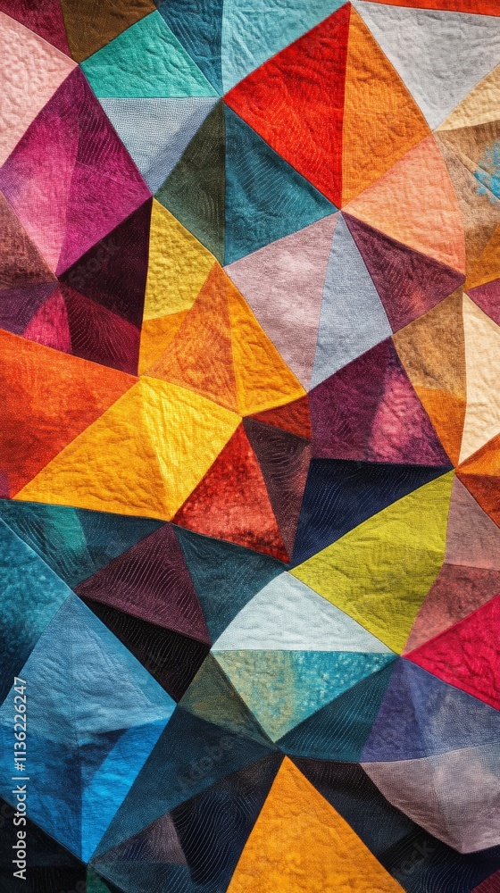 Poster colorful geometric abstract pattern with triangles
