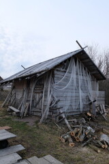 Bastion Historical Park in Sortavala. Fishing house on the lake shore