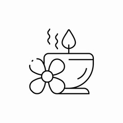 aroma candle icon sign vector