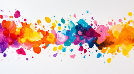 Fototapeta premium vibrant color explosion of swirling paint splashes