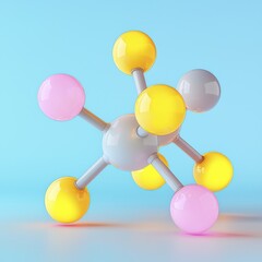 Abstract Colorful Molecular Structure | Abstract backgrounds