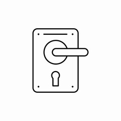 door handle icon sign vector