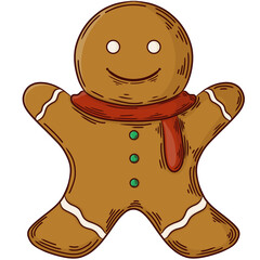 gingerbread man with gingerbread