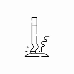 put out cigarette icon sign vector