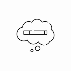 thinking about cigarettes icon sign vector