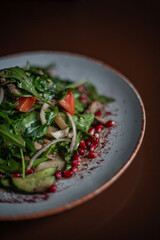 platter of salad on a restaurant table