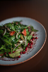 platter of salad on a restaurant table