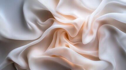 Obraz premium Minimalist composition of vibrant white material with elegant folds