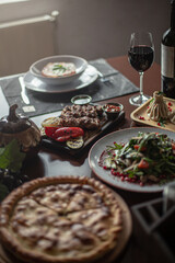 Georgian cuisine on the restaurant's table