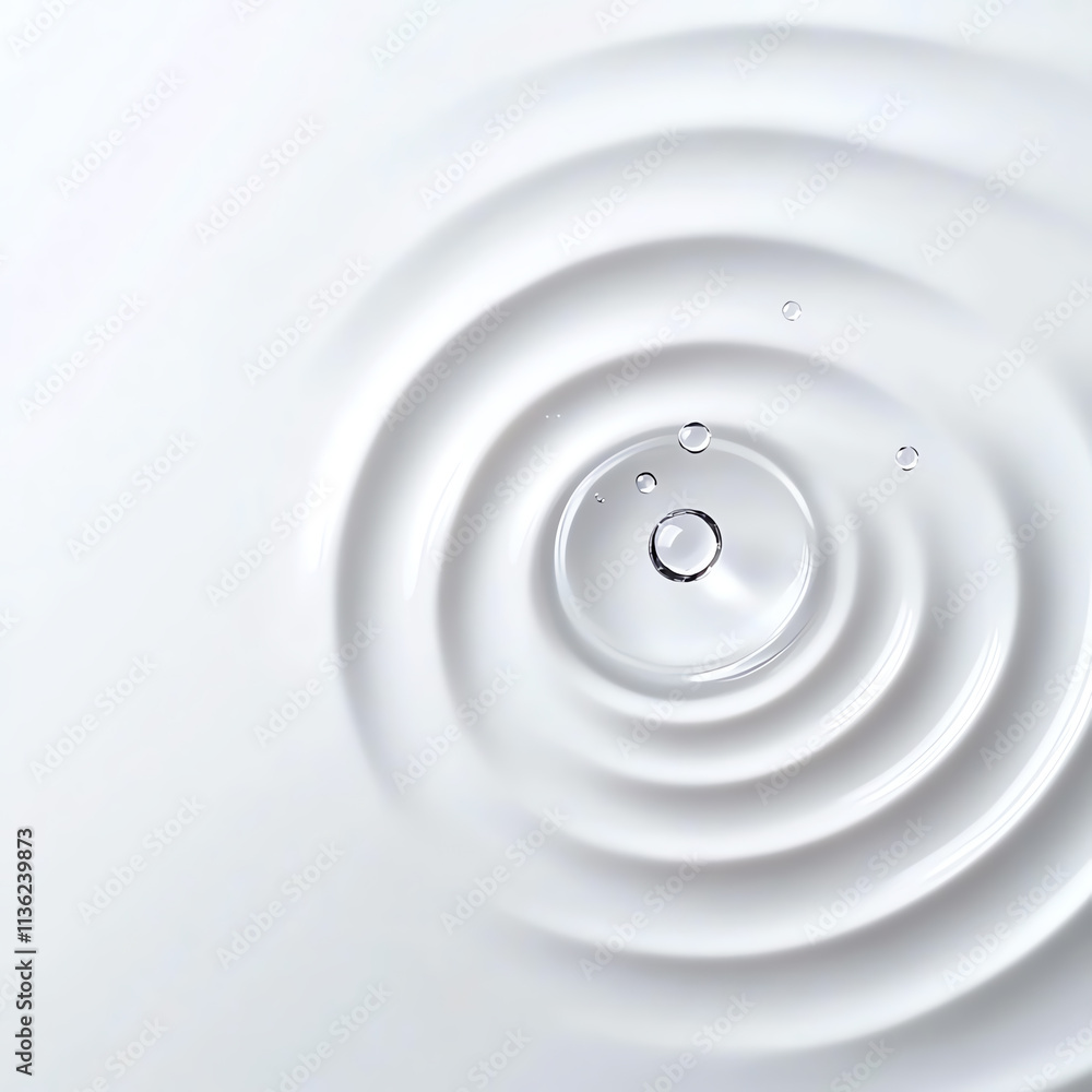 Poster Close-up of water ripples creating calming patterns on a serene surface.