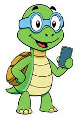 Fun Turtle Animation – Lively and Whimsical Cartoon Character Design.