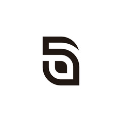Letter S leaf geometric symbol simple logo vector