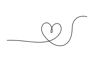 Heart An Abstract Love Symbol in Continuous Line Art