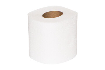 Toilet paper roll sanitary and household isolated on cut out PNG or transparent background. Detail of single clean white toilet paper roll.	Tissue is lightweight paper paper used all over world.