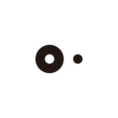 EYE, circle geometric symbol simple logo vector