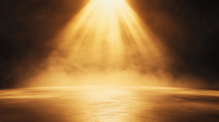 Fototapeta premium A beautiful illumination from the sky creating a serene ambiance with golden rays.