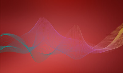 Abstract wave element for design. Digital frequency track equalizer