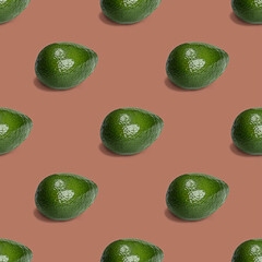 Whole avocado pattern on mocha mousse background
