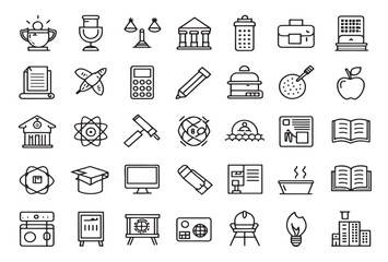 Teacher Resources Line Art Icon Design