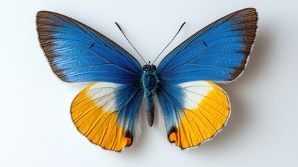 Vibrant Blue and Orange Butterfly Specimen