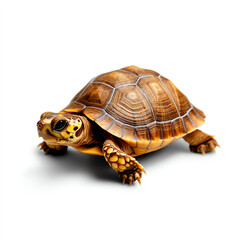 Obraz premium A close-up of a vibrant tortoise exploring its environment gracefully.