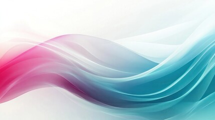 Abstract Fluid Waves an aesthetic background featuring flowing, fluid wave patterns in vibrant turquoise, magenta, and white with a glossy,