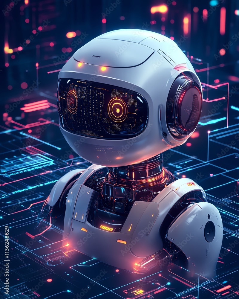 Poster AIdriven technology for boosting work efficiency, data analysis, and efficient tools, using AI chatbots to solve problems in business environments