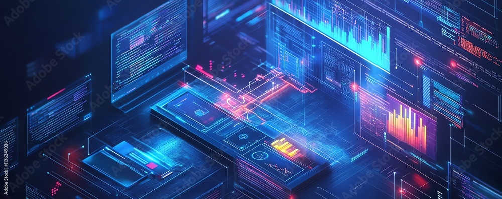 Aufkleber Artificial intelligence tools for improving work efficiency and data analysis, leveraging AI chatbots to unlock potential and solve work challenges