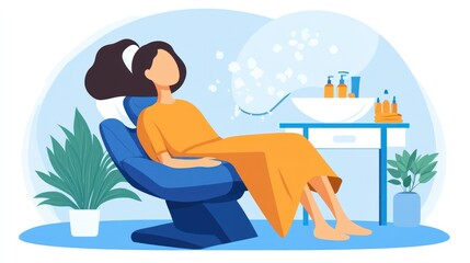 Obraz premium Relaxing Spa Day: Woman Enjoying a Luxurious and Calming Treatment