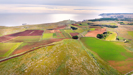 Costa salentina con baia all'alba