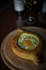 khachapuri on the restaurant's set table