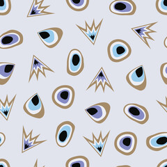 Blob seamless pattern. Abstract surface design of blobs, blotches, chaotic organic shapes