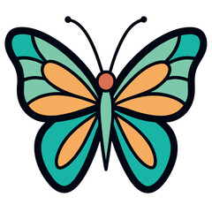 Beautiful butterfly illustration and digital vector cartoon design 