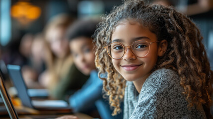 Group of diverse students engaging in a collaborative learning activity in a cozy cafe setting during the afternoon