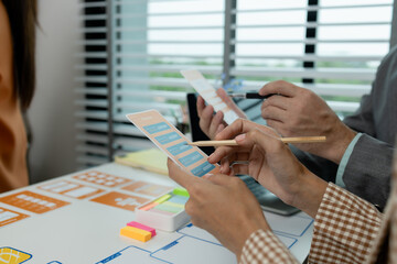 Process of creating an interface for a mobile app, user interface and experience concept, ux, ui, ux developer and ui designer, creative digital development agency