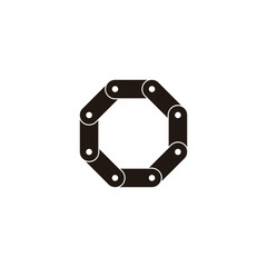Frame, modern, technology, chain, nuts, bolts geometric symbol simple logo vector