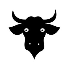 Cow and bull head icon pictogram