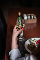 set table with meals in the restaurant