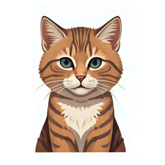 Obraz premium Illustration of an orange cat, closeup vector