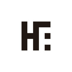 Obraz premium Letter H F square geometric symbol simple logo vector