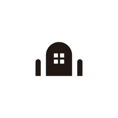 Fototapeta premium Property, home, house geometric symbol simple logo vector