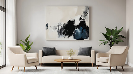 modern living room with furniture
