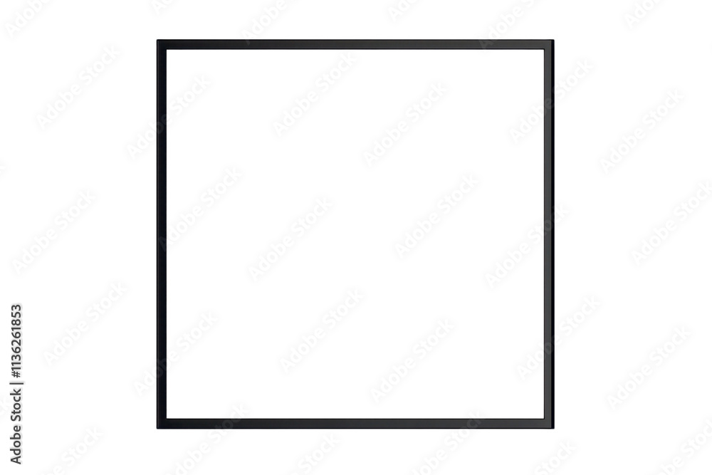 Poster a simple black square frame designed for displaying art or photographs.