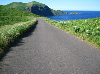 礼文島　岬めぐりコースの風景(ゴロタ岬)