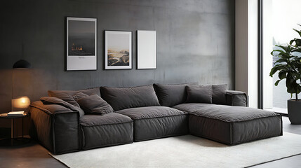 modern living room with sofa