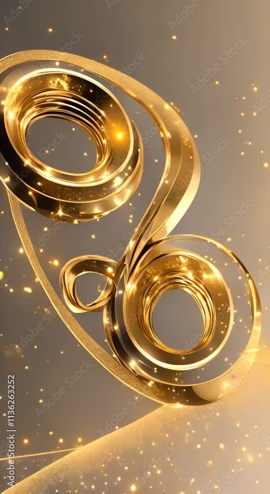 Poster abstract 2025 gold loading animation with sparkles 2025 new year festive background animation 4k